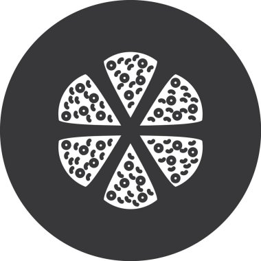 pizza. Web simgesi basit illüstrasyon