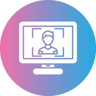 Bir dizüstü bilgisayar simgesinin vektör illüstrasyonu