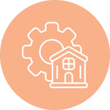 vektör evi simgesi, vektör illüstrasyonu