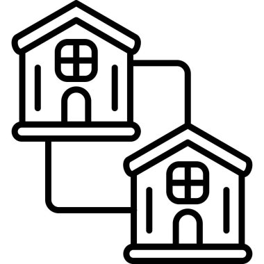 bina simgesi, vektör illüstrasyonu