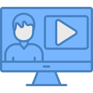 Çevrimiçi eğitim vektörü illüstrasyonu