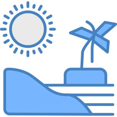 Rüzgar simgesinin vektör illüstrasyonu