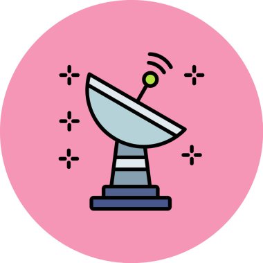 uydu anten ikonu vektör illüstrasyonu