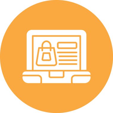 Çevrimiçi Alışveriş, Her Kullanım İçin Basit Vektör Simgesi