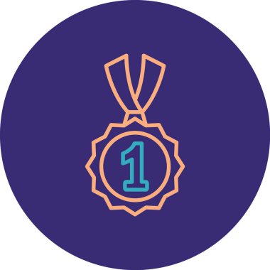 Madalya simgesinin vektör illüstrasyonu