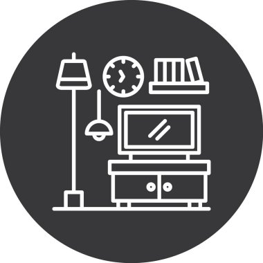 Bilgisayar monitörü ve saat simgesi. Web tasarımı için basit bir bilgisayar ve vektör simgesi çizimi