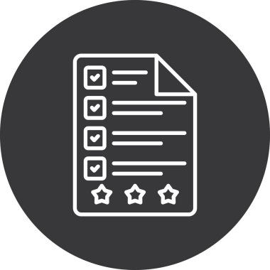 Kontrol listesi simgesi vektör illüstrasyonu