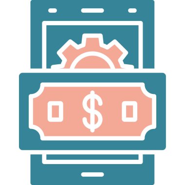 para kavramı düz simge, vektör illüstrasyonu