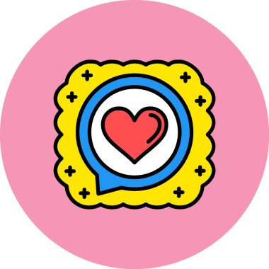 vektör Valentine kalp simgesi