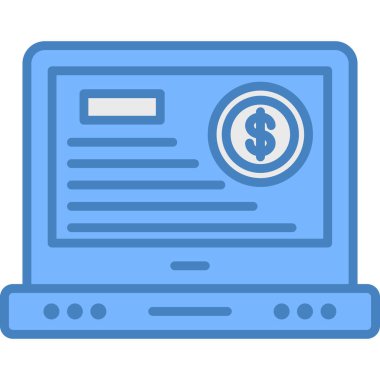 Dolar para simgesi vektör illüstrasyonu