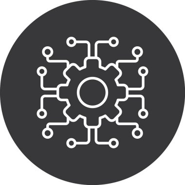 Devre kartı simgesi soyut bir grupta izole edildi