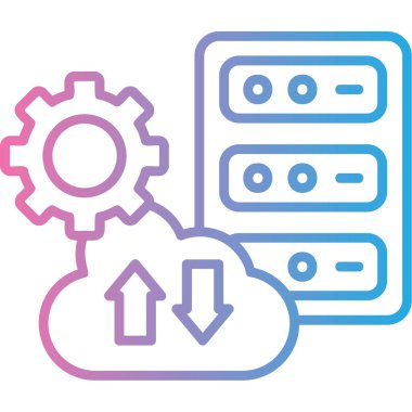 veri sunucu simgesi vektör illüstrasyonu