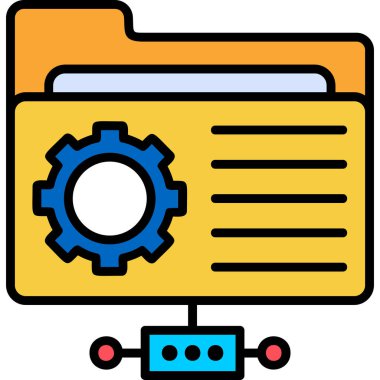 veri dizini simgesi. Vektör çizimi. Web simgesi