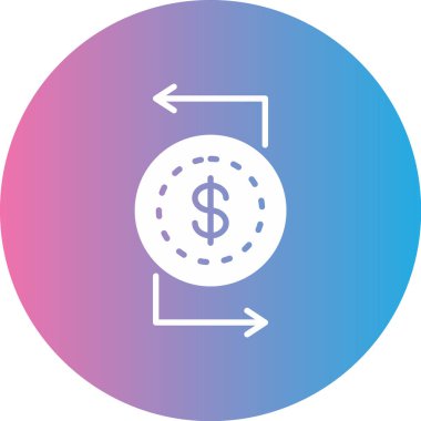 Dolar. Web simgesi basit illüstrasyon