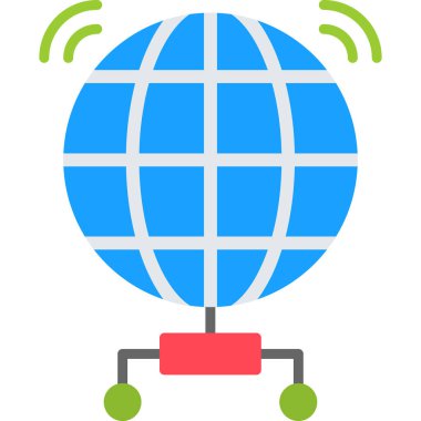 genel ağ simgesi, vektör illüstrasyonu