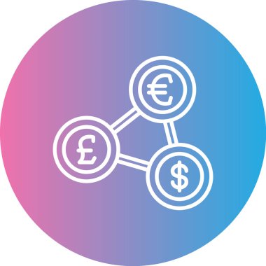 Para simgesinin vektör illüstrasyonu