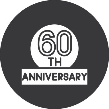 6 0 years anniversary icon design vector illustratio