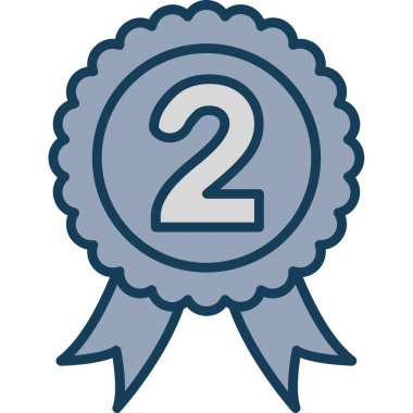 Madalya. Web simgesi basit illüstrasyon