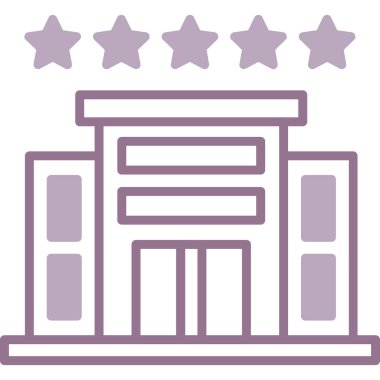 Bina. Web simgesi basit illüstrasyon