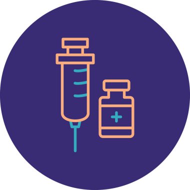 Aşı Simgesi Vektör İllüstrasyonu