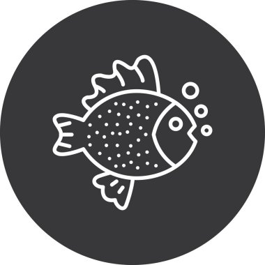 Balık. Web simgesi basit illüstrasyon