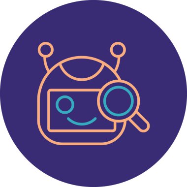 Robot simgesinin vektör illüstrasyonu