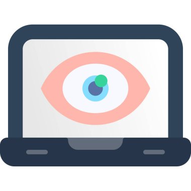 Ekran vektör illüstrasyonlu göz