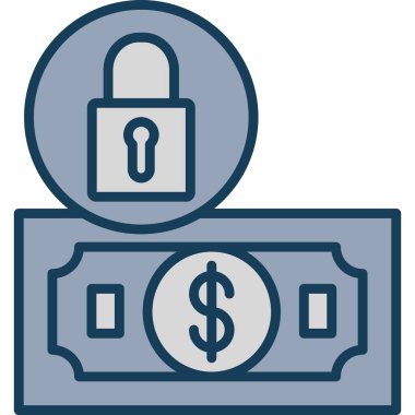 para kilidi simgesi, vektör illüstrasyonu