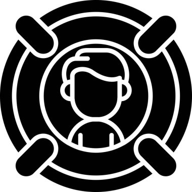 İnsan simgesinin vektör illüstrasyonu