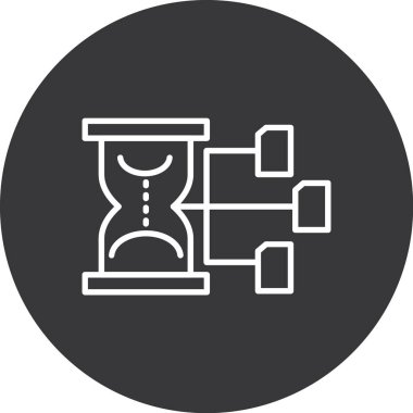 vektör kum saati simgesi illüstrasyonu