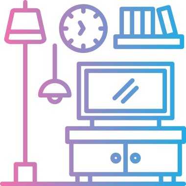 Masa. Web simgesi basit illüstrasyon