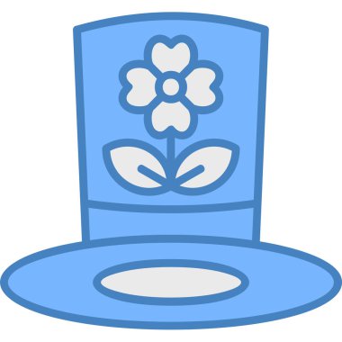 Çiçek ikonlu saksı