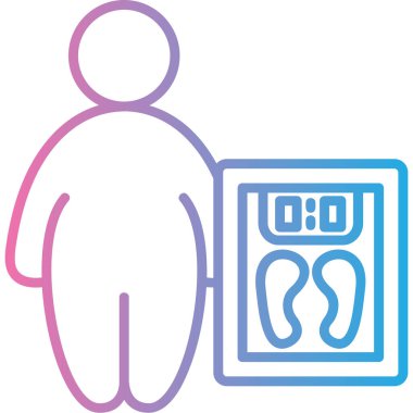 bir tartı ve bir mezura ile şişman ağırlık