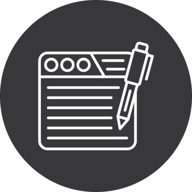 Belge. Web simgesi basit illüstrasyon