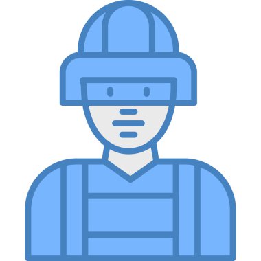 Asker. Web simgesi basit tasarım