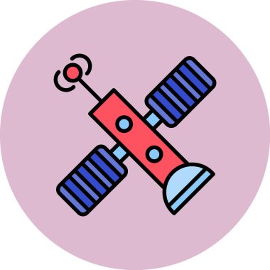 uydu simgesi vektör illüstrasyonu