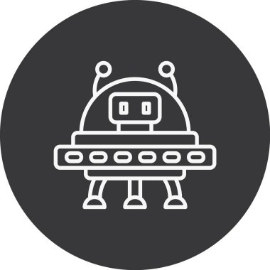 robot vektör çizgisi simgesi, vektör, illüstrasyon, simge, konsept.