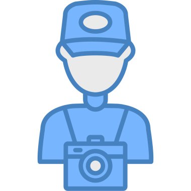 kamera fotoğraf makinesi simgesi ile doldurulmuş dış hat biçimi