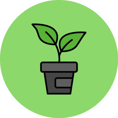 Bitki. Web simgesi basit tasarım