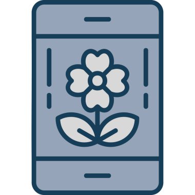 Çiçek. Web simgesi basit illüstrasyon