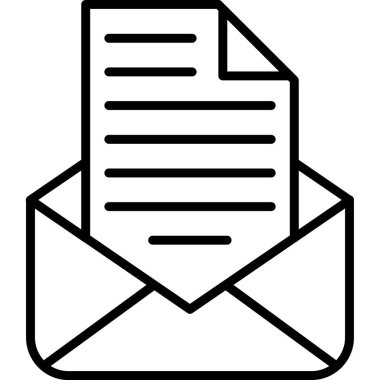 zarf e- posta simgesi ana hat biçiminde