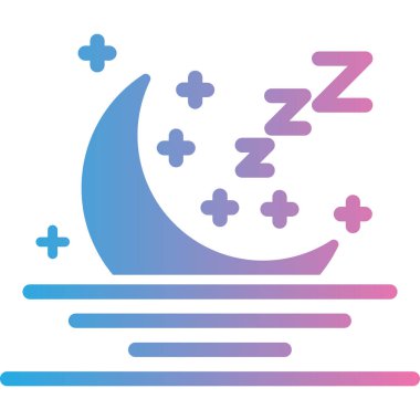 uyku gecesi ikonu vektör illüstrasyonu