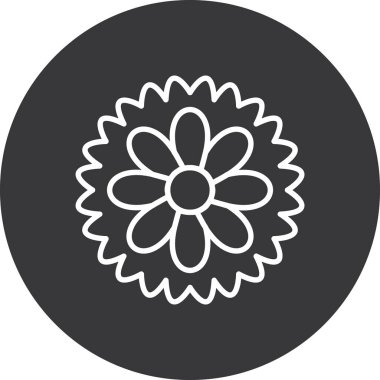beautiful flower vector line icon