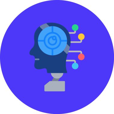 Beyin. Web simgesi basit illüstrasyon