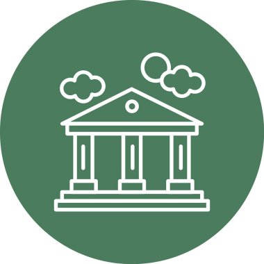 Bina. Web simgesi basit illüstrasyon