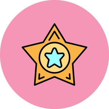 Web ve mobil uygulaması tasarımı, yıldız logo kavramı için beyaz arka plan üzerinde izole yıldız simgesi vektör