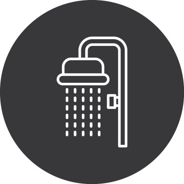 duş ikonu vektör illüstrasyonu