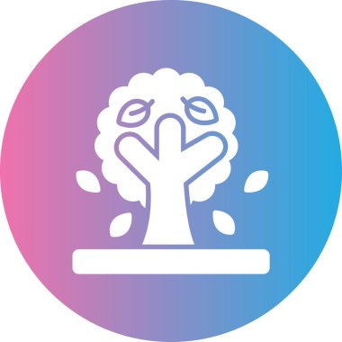 Ağaç simgesinin vektör illüstrasyonu