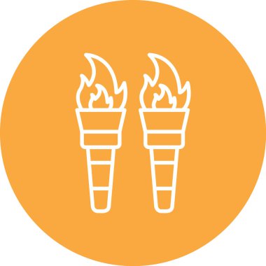 Ateş ikonu. Ağ için ateş vektör simgelerinin basit gösterimi