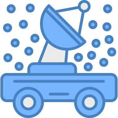 uydu anten simgesi. Web için uydu anten simgelerinin basit çizimi